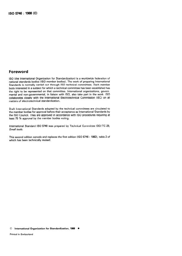 ISO 5746:1988 ISO 5746:1988 - Pliers and nippers -- Engineer's and lineman's pliers -- Dimensions and test values - Page 2 preview