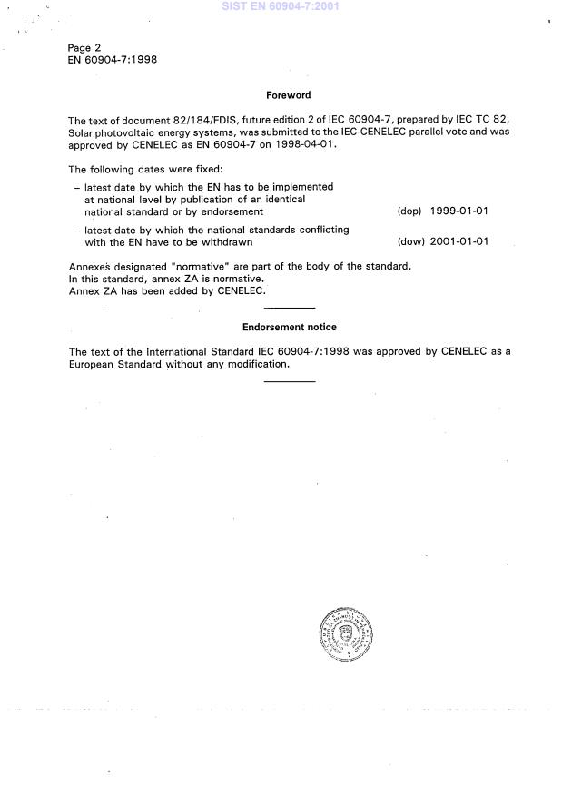 EN 60904-7:1998 EN 60904-7:2001 - Page 4 preview