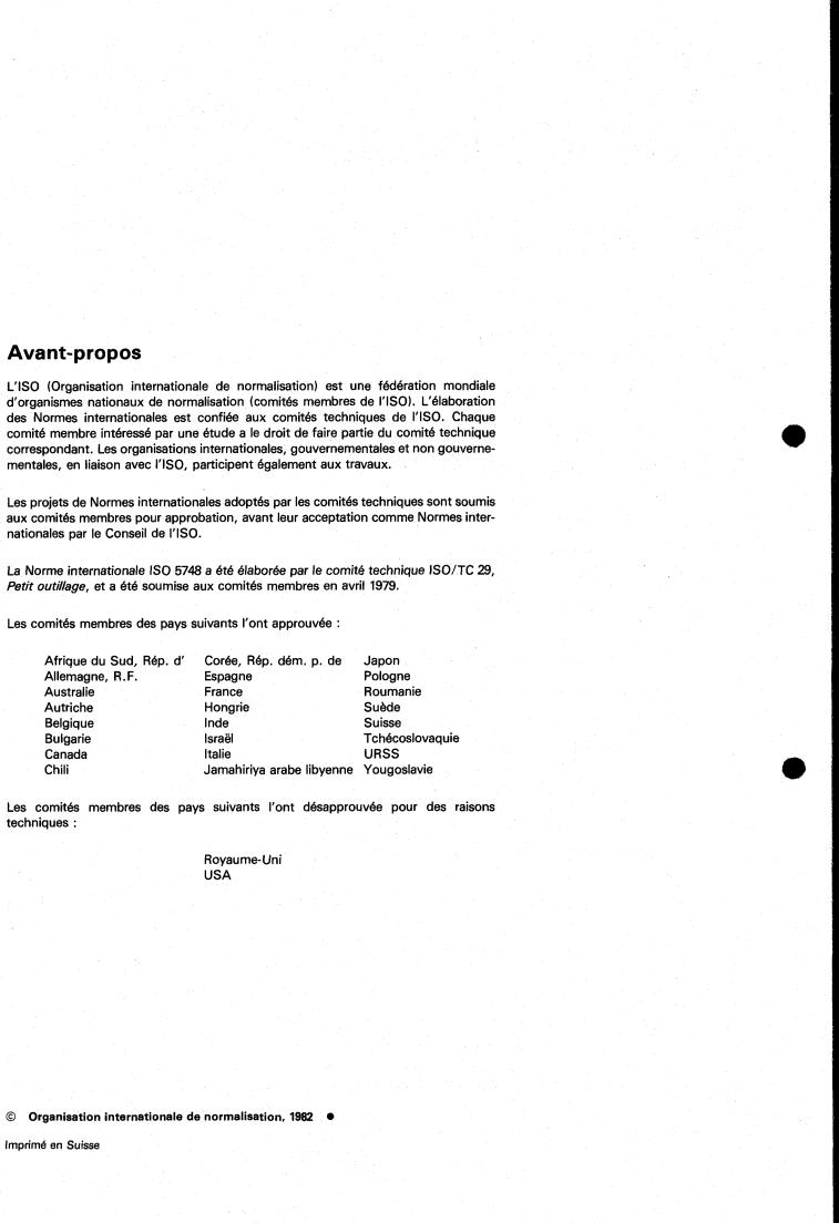 ISO 5748:1982 ISO 5748:1982 - Pliers and nippers — End cutting nippers — Dimensions
Released:9/1/1982 - Page 2 preview