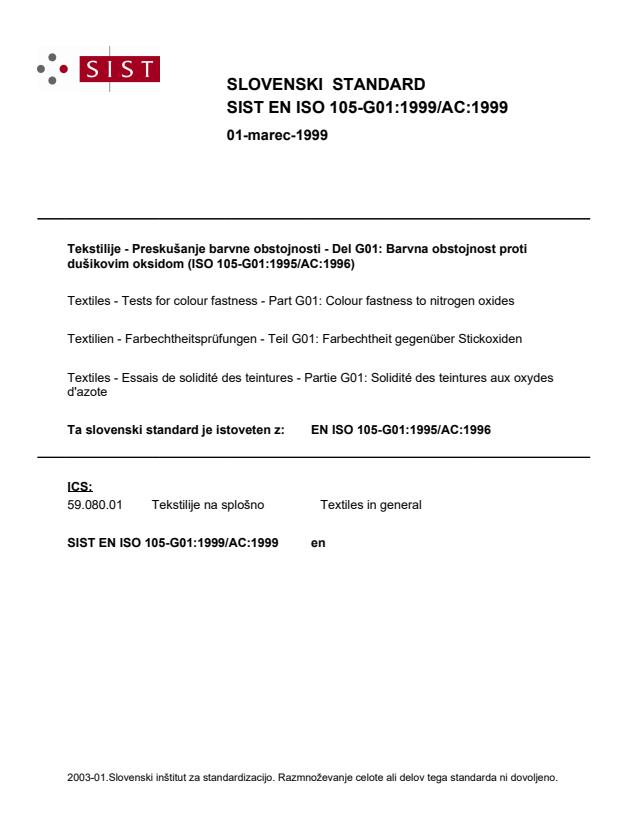 EN ISO 105-G01:1999/AC:1999 - manjka 2 stran CEN