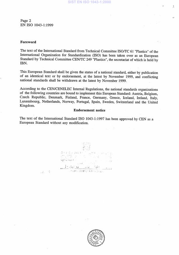 EN ISO 1043-1:1999 EN ISO 1043-1:2000 - Page 4 preview