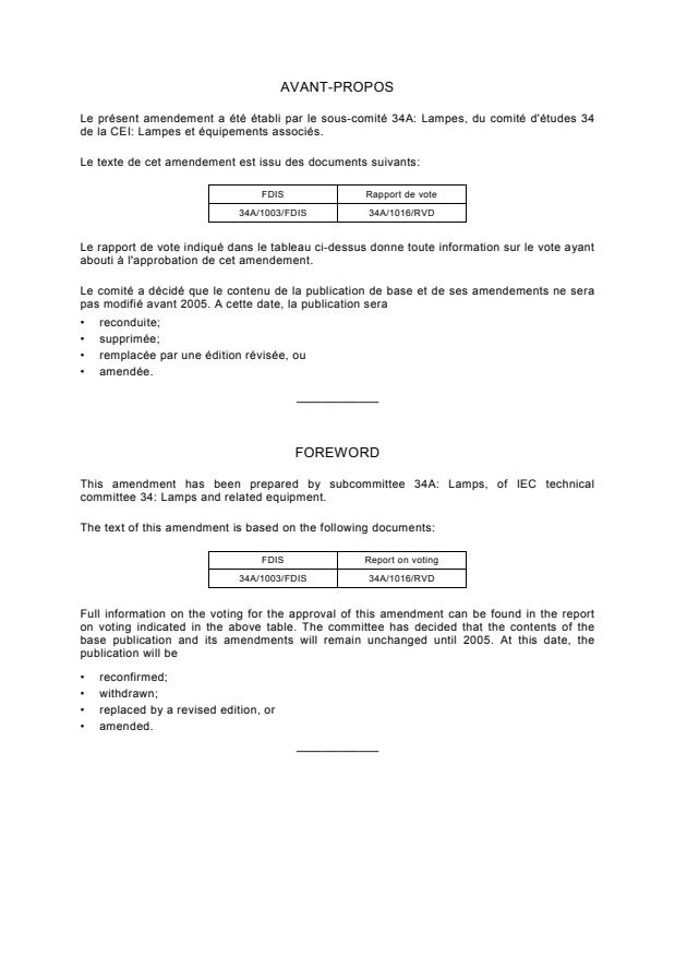 IEC 60064:1993/AMD2:2002 IEC 60064:1993/AMD2:2002 - Amendment 2 - Tungsten filament lamps for domestic and similar general lighting purposes - Performance requirements - Page 4 preview