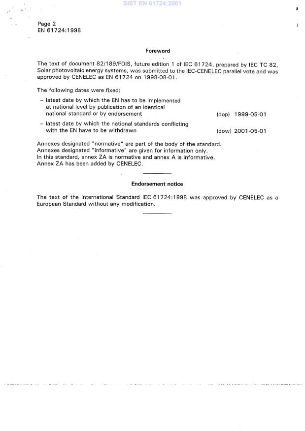 EN 61724:1998 EN 61724:2001 - Page 4 preview