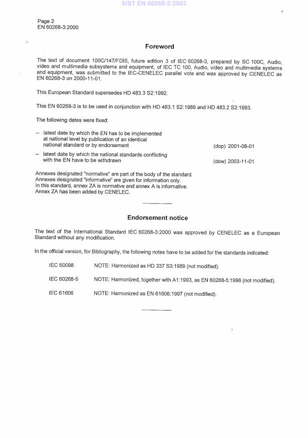 EN 60268-3:2000 EN 60268-3:2003 - Page 4 preview