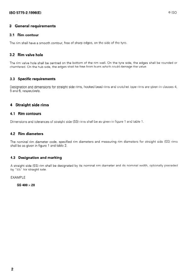 ISO 5775-2:1996 ISO 5775-2:1996 - Bicycle tyres and rims - Page 4 preview