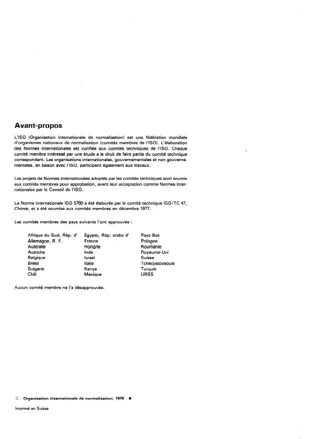 ISO 5789:1979 ISO 5789:1979 - Hydrocarbures fluorés a usage industriel -- Dosage du résidu non volatil - Page 2 preview