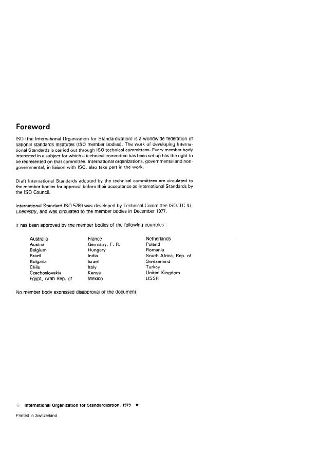 ISO 5789:1979 ISO 5789:1979 - Fluorinated hydrocarbons for industrial use -- Determination of non-volatile residue - Page 2 preview