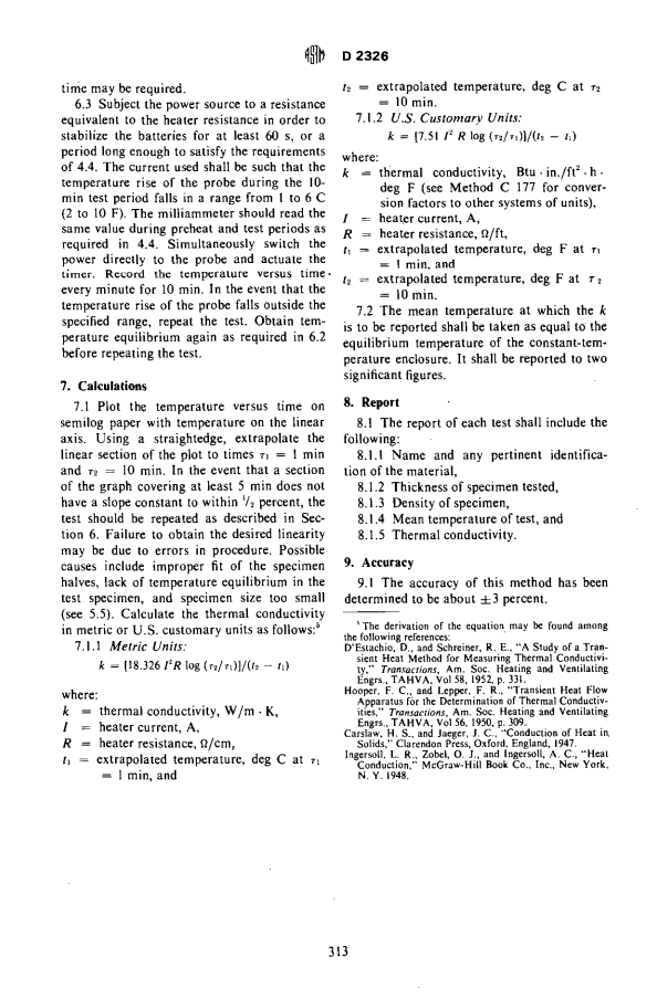 ASTM D232670 Method of Test for Thermal Conductivity of Cellular