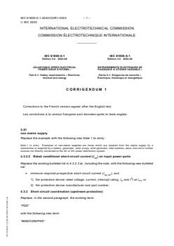 IEC 61800-5-1/COR1:2023 - Corrigendum 1 - Adjustable speed electrical power drive systems - Part 5-1: Safety requirements - Electrical, thermal and energy
Released:9/4/2023 - Page 1 preview