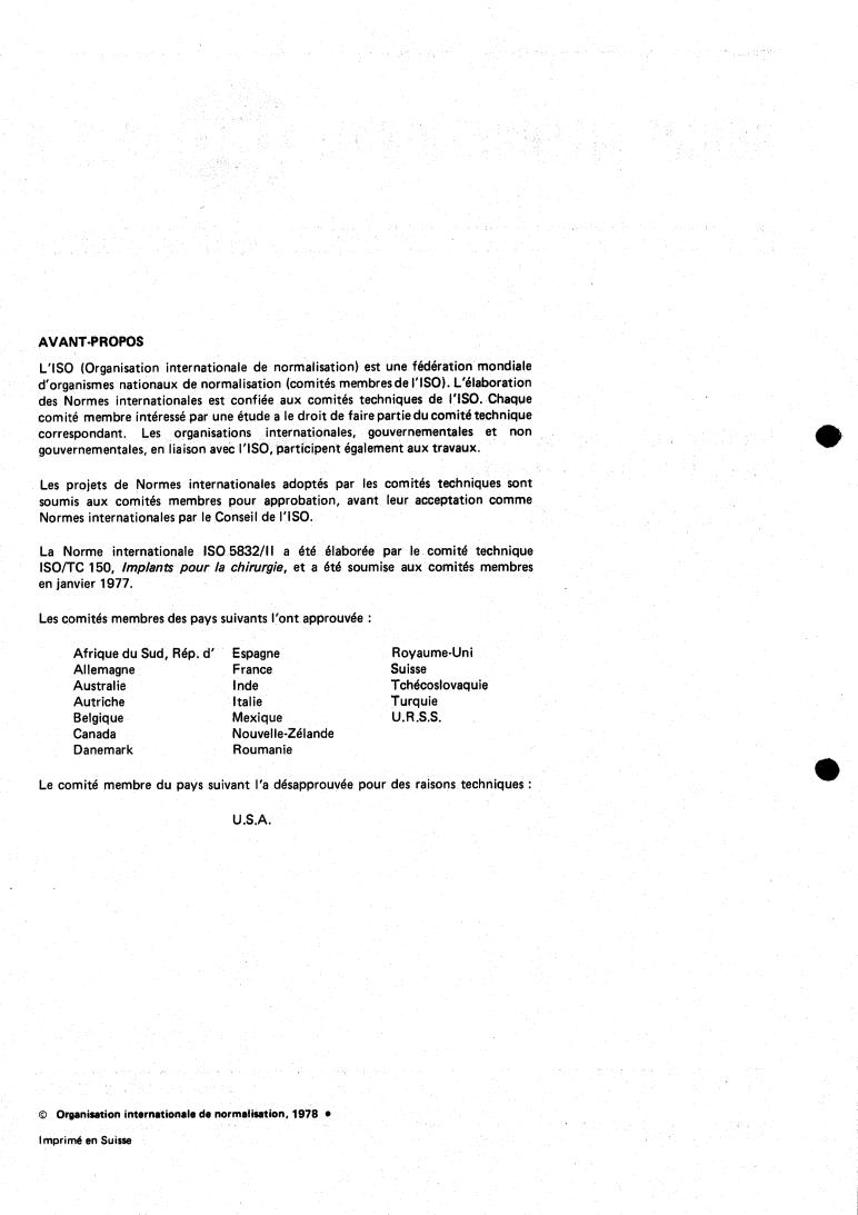 ISO 5832-2:1978 ISO 5832-2:1978 - Implants for surgery — Metallic materials — Part 2: Unalloyed titanium
Released:7/1/1978 - Page 2 preview