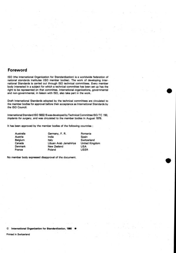 ISO 5832-6:1980 ISO 5832-6:1980 - Implants for surgery -- Metallic materials - Page 2 preview