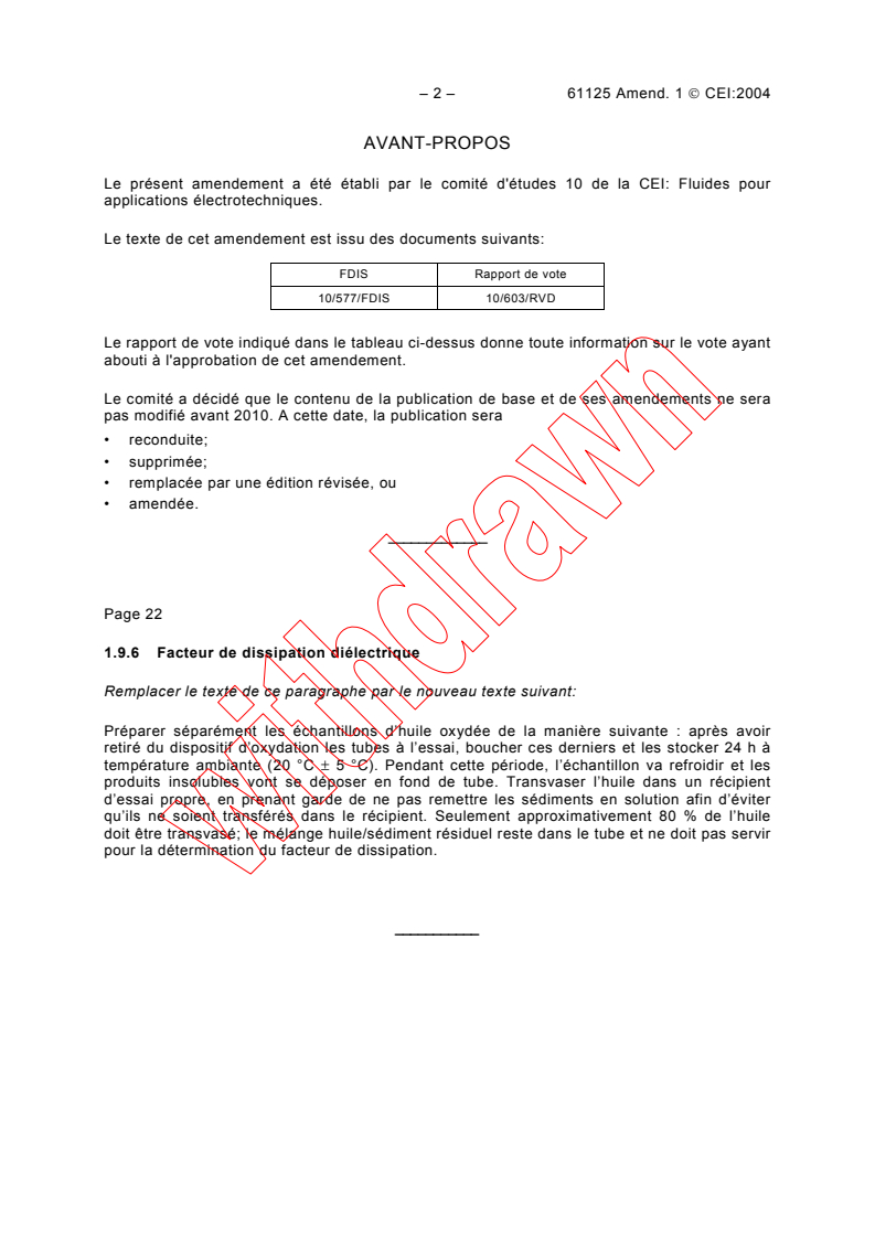 IEC 61125:1992/AMD1:2004 IEC 61125:1992/AMD1:2004 - Amendment 1 - Unused hydrocarbon-based insulating liquids - Test methods for evaluating the oxidation stability
Released:4/20/2004
Isbn:2831874769 - Page 2 preview
