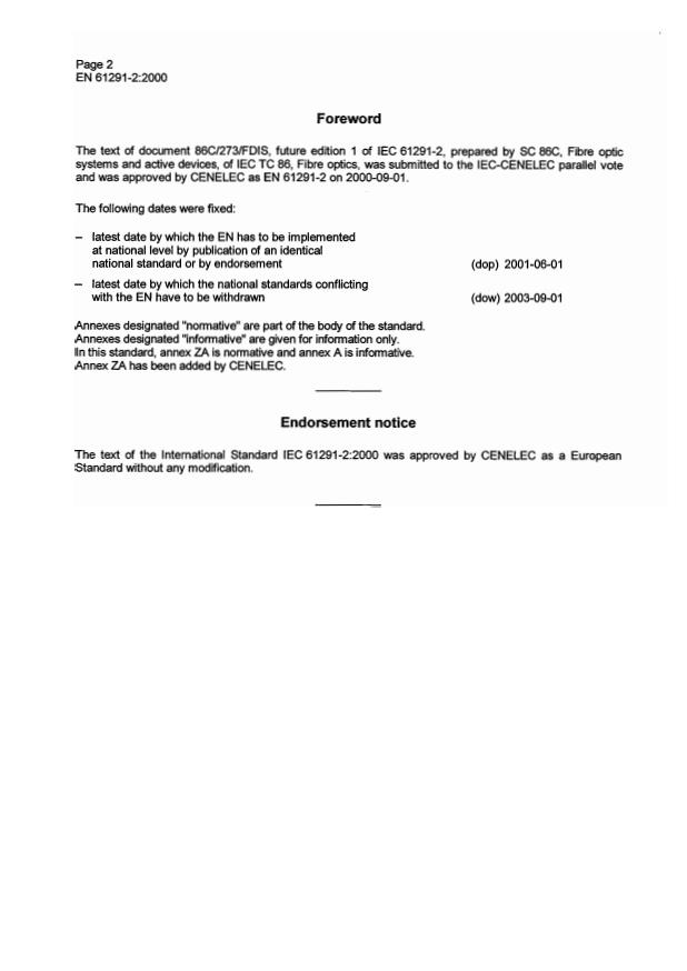 EN 61291-2:2000 EN 61291-2:2002 - Page 4 preview