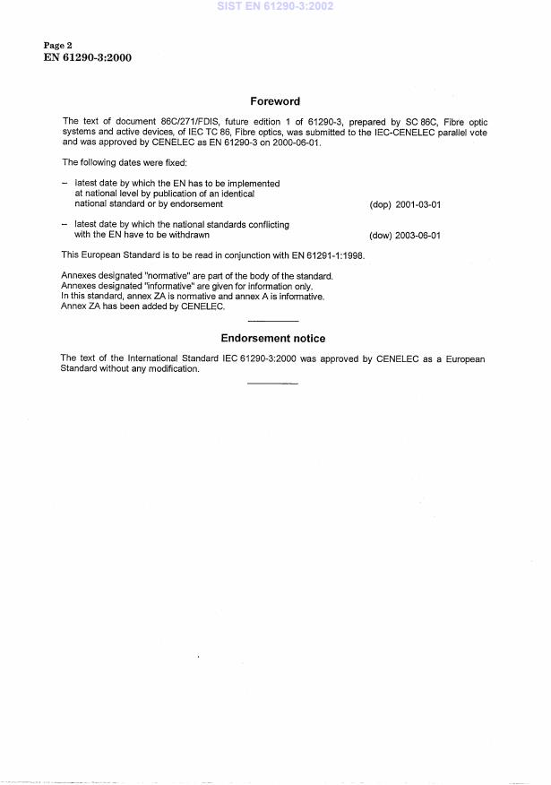 EN 61290-3:2000 EN 61290-3:2002 - Page 4 preview