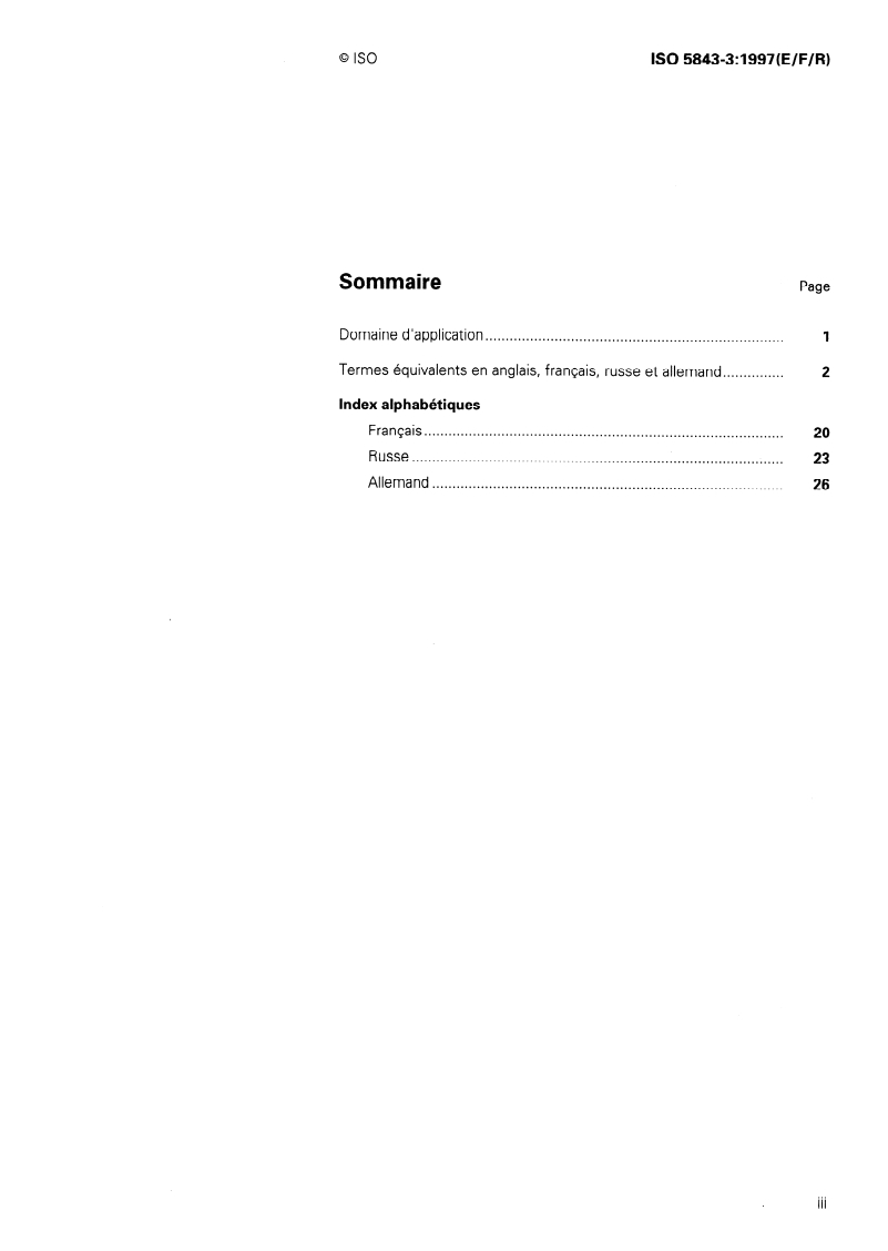 ISO 5843-3:1997 - Aerospace — List of equivalent terms — Part 3: Aerospace bolts and nuts
Released:2/27/1997
