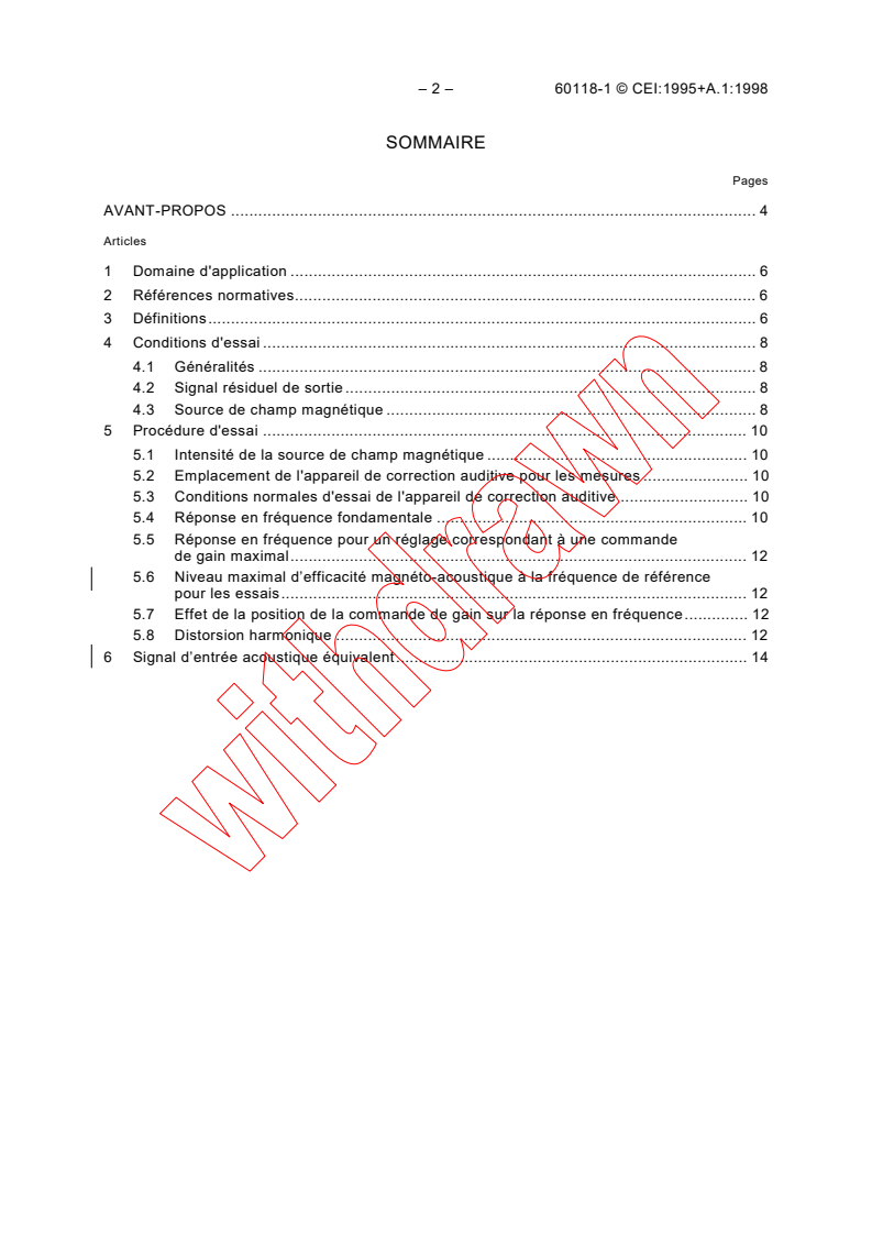 IEC 60118-1:1995 IEC 60118-1:1995+AMD1:1998 CSV - Hearing aids - Part 1: Hearing aids with induction pick-up coil input
Released:1/21/1999
Isbn:2831846013 - Page 4 preview