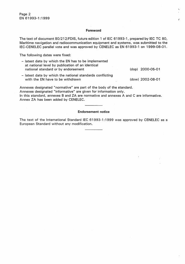 EN 61993-1:1999 EN 61993-1:2004 - Page 4 preview