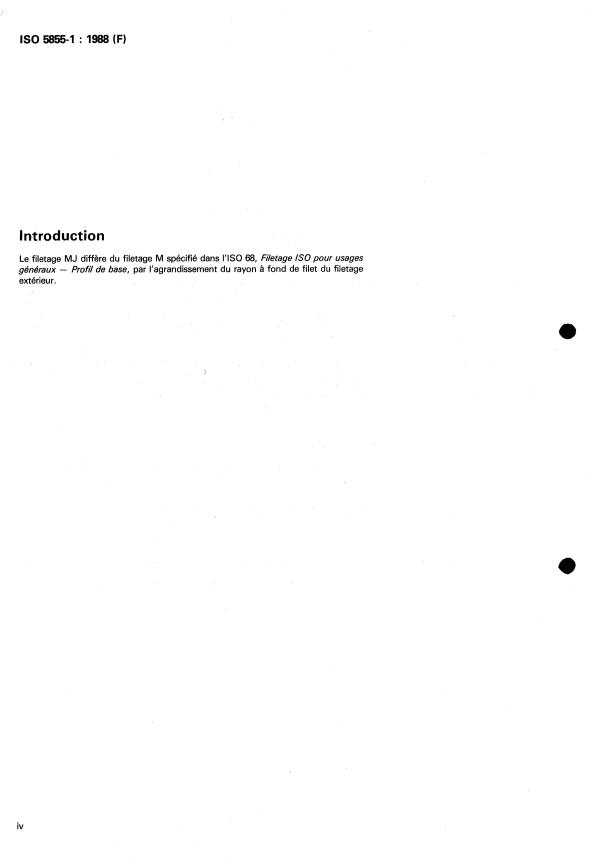 ISO 5855-1:1988 ISO 5855-1:1988 - Aéronautique et espace -- Filetage MJ - Page 4 preview
