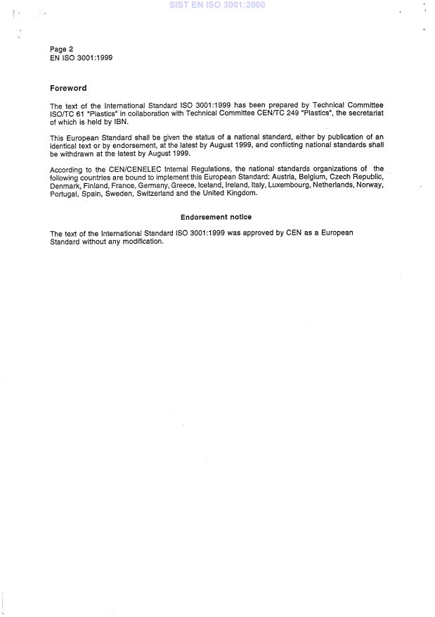 EN ISO 3001:1999 EN ISO 3001:2000 - Page 4 preview