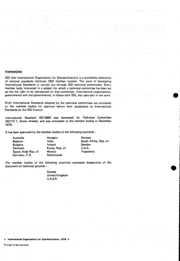 ISO 5864:1978 ISO 5864:1978 - ISO inch screw threads -- Allowances and tolerances - Page 2 preview