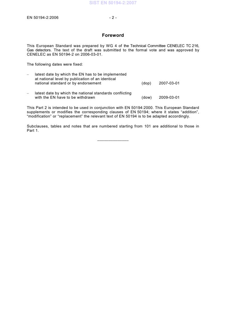 EN 50194-2:2006 EN 50194-2:2007 - Page 4 preview