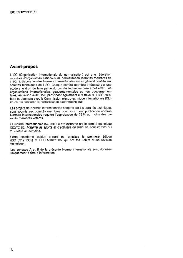 ISO 5912:1993 ISO 5912:1993 - Tentes de camping - Page 4 preview