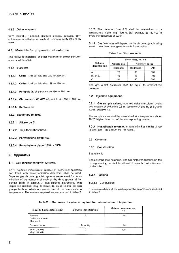 ISO 5916:1982 ISO 5916:1982 - Methyl chloride for industrial use -- Determination of impurities -- Gas chromatographic methods - Page 4 preview
