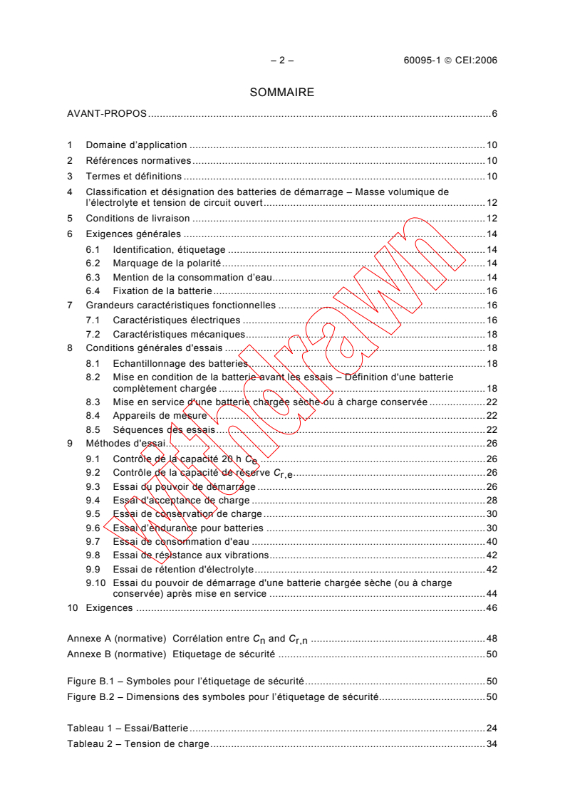 IEC 60095-1:2006 IEC 60095-1:2006 - Lead-acid starter batteries - Part 1: General requirements and methods of test
Released:11/28/2006
Isbn:2831889235 - Page 4 preview