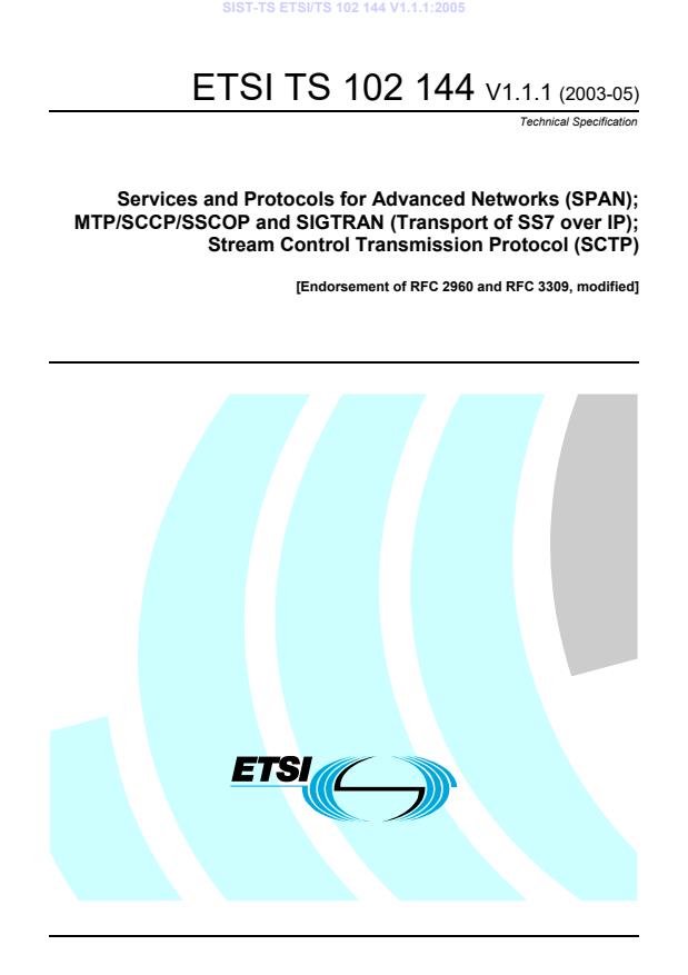TS ETSI/TS 102 144 V1.1.1:2005
