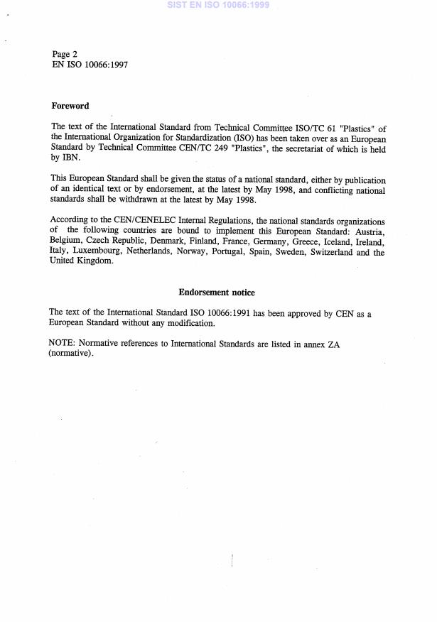 EN ISO 10066:1997 EN ISO 10066:1999 - Page 4 preview