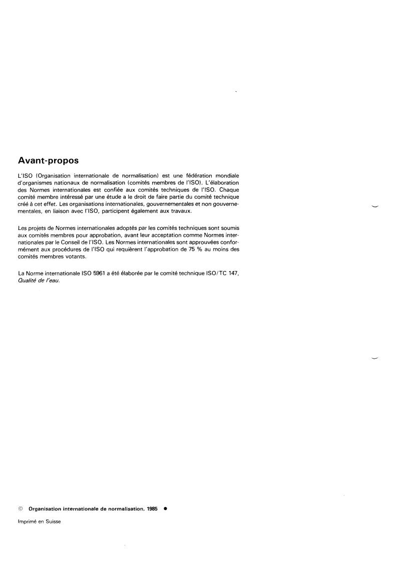 ISO 5961:1985 ISO 5961:1985 - Water quality — Determination of cadmium — Flame atomic absorption spectrometric methods
Released:2/14/1985 - Page 2 preview