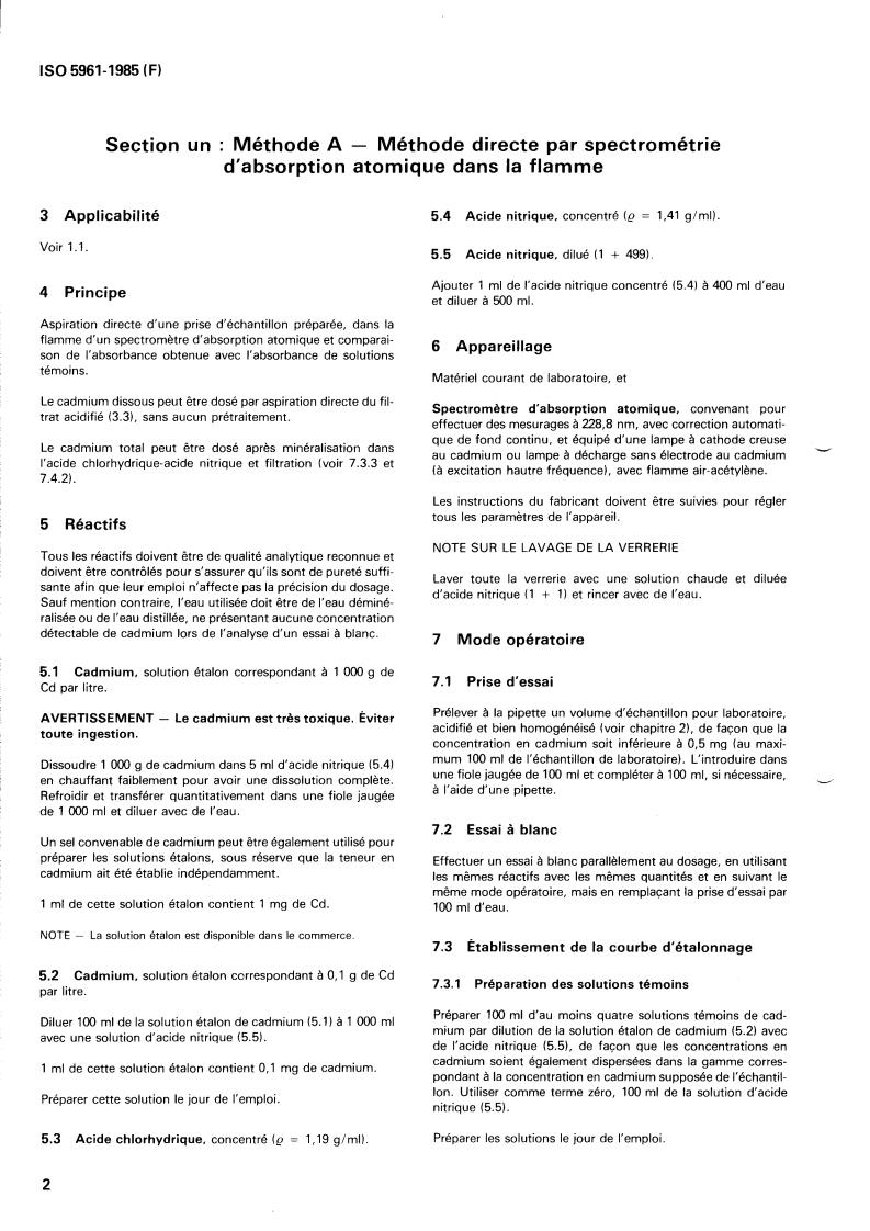 ISO 5961:1985 ISO 5961:1985 - Water quality — Determination of cadmium — Flame atomic absorption spectrometric methods
Released:2/14/1985 - Page 4 preview