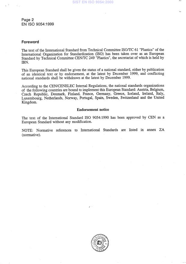 EN ISO 9054:1999 EN ISO 9054:2000 - Page 4 preview