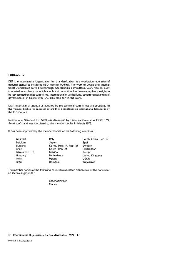 ISO 5969:1979 ISO 5969:1979 - Ground thread taps for pipe threads G series and Rp series -- Tolerances on the threaded portion - Page 2 preview