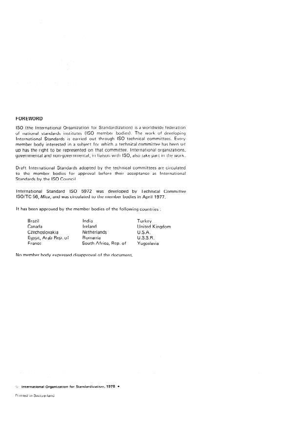 ISO 5972:1978 ISO 5972:1978 - Mica blocks, thins, films and splittings -- Measurement of thickness - Page 2 preview