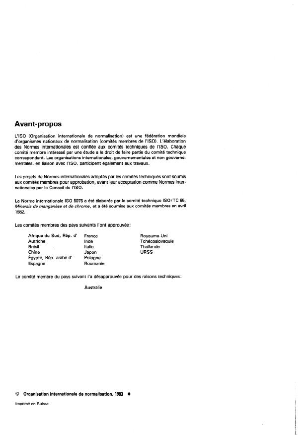 SIST ISO 5975:2001 ISO 5975:1983 - Minerais de chrome -- Dosage du calcium et du magnésium -- Méthode titrimétrique a l'EDTA - Page 2 preview