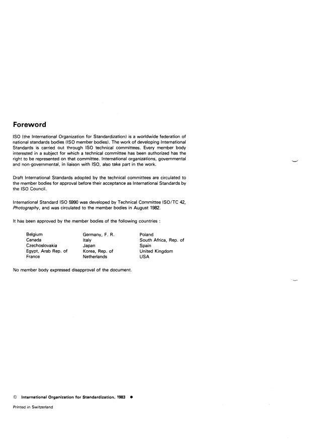 ISO 5990:1983 ISO 5990:1983 - Photographic grade potassium sulfite, 650 g/l aqueous solution -- Specification - Page 2 preview