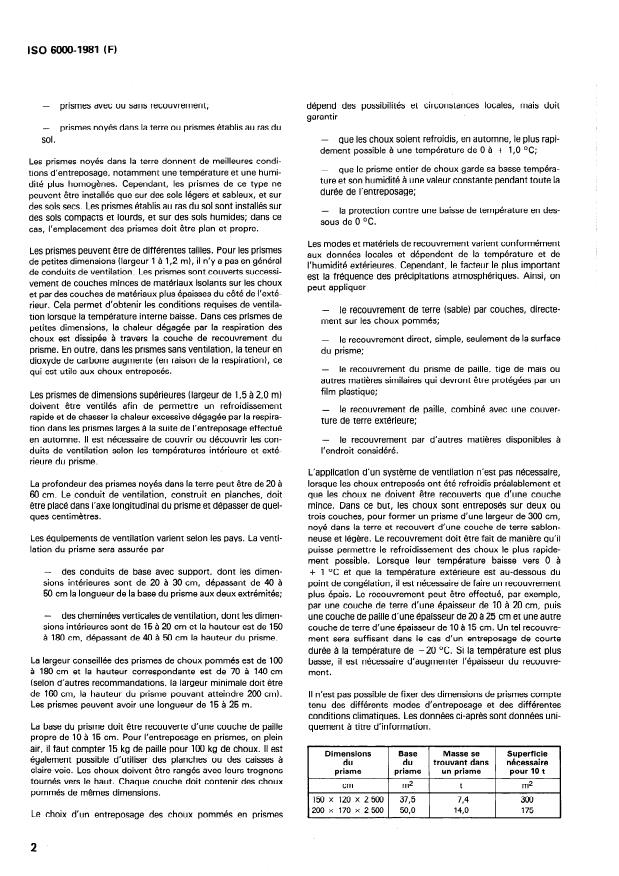 ISO 6000:1981 ISO 6000:1981 - Choux pommés -- Entreposage en plein air - Page 4 preview