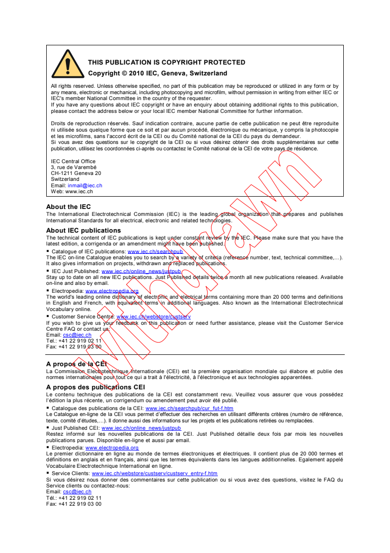 IEC 60335-2-90:2006 IEC 60335-2-90:2006+AMD1:2010 CSV - Household and similar electrical appliances - Safety - Part 2-90: Particular requirements for commercial microwave ovens
Released:11/29/2010
Isbn:9782889122479 - Page 2 preview