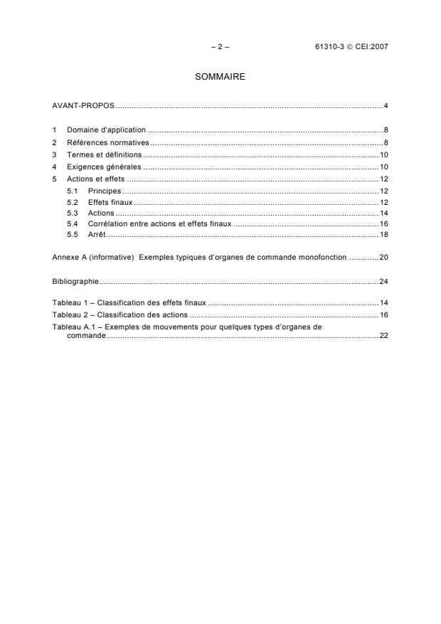 IEC 61310-3:2007 IEC 61310-3:2007 - Safety of machinery - Indication, marking and actuation - Part 3: Requirements for the location and operation of actuators - Page 4 preview