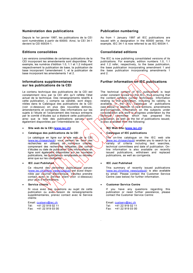 IEC 60079-30-1:2007 IEC 60079-30-1:2007 - Explosive atmospheres - Part 30-1: Electrical resistance trace heating - General and testing requirements
Released:1/18/2007
Isbn:2831889464 - Page 2 preview