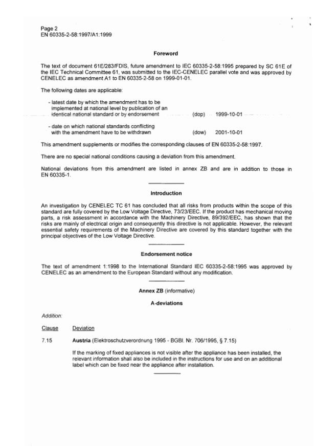 EN 60335-2-58:1997/A1:1999 EN 60335-2-58:1998/A1:1999 - Page 4 preview