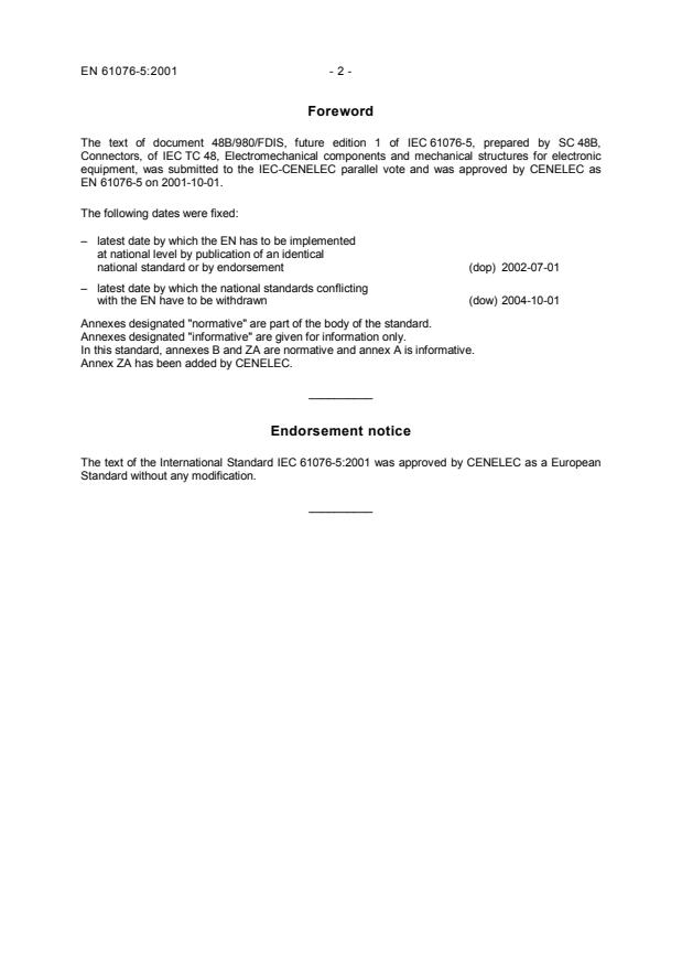 EN 61076-5:2001 EN 61076-5:2002 - Page 4 preview