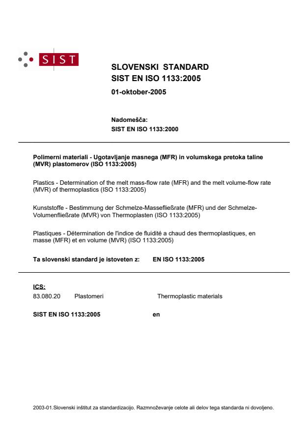 EN ISO 1133:2005