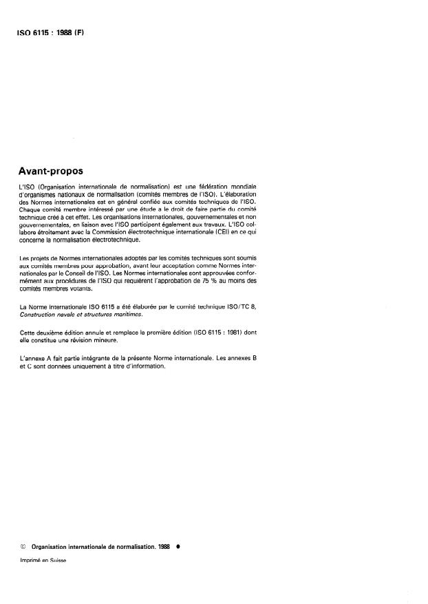 ISO 6115:1988 ISO 6115:1988 - Construction navale -- Treuils de peche - Page 2 preview