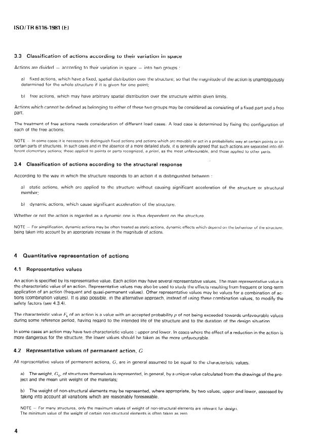 ISO/TR 6116:1981 ISO/TR 6116:1981 - Actions on structures - Page 4 preview