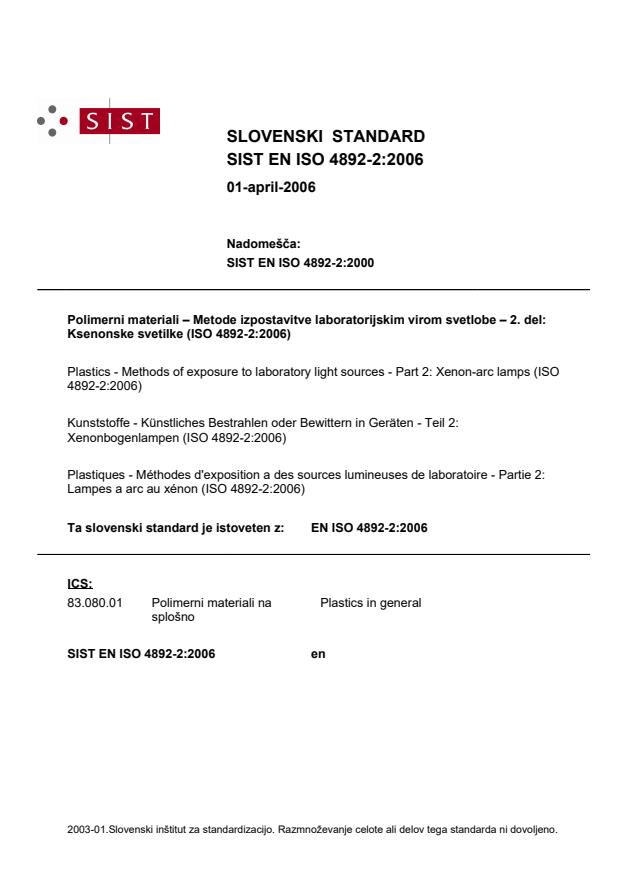 EN ISO 4892-2:2006