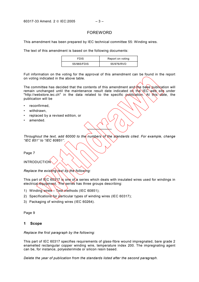 IEC 60317-33:1990/AMD2:2005 - Amendment 2 - Specifications for particular types of winding wires - Part 33: Glass-fibre wound resin or varnish impregnated, bare or enamelled rectangular copper wire, temperature index 200
Released:11/21/2005
Isbn:2831882788