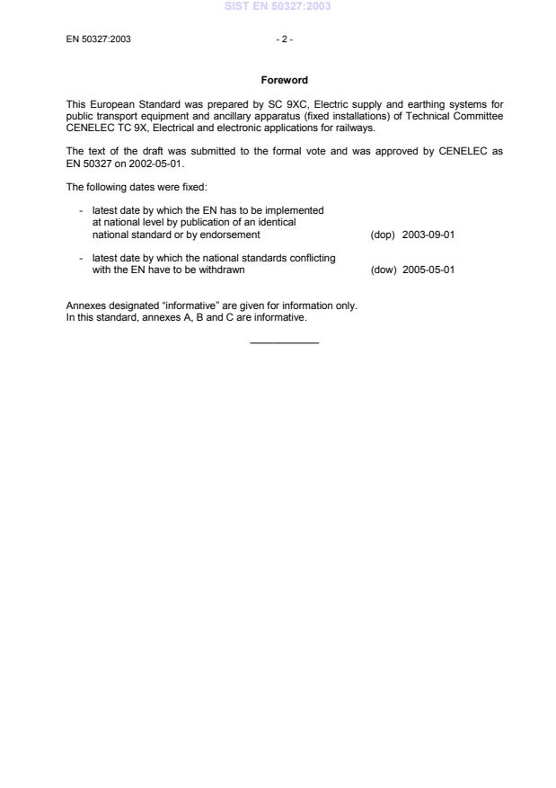 SIST EN 50327:2003 SIST EN 50327:2003 - Page 4 preview