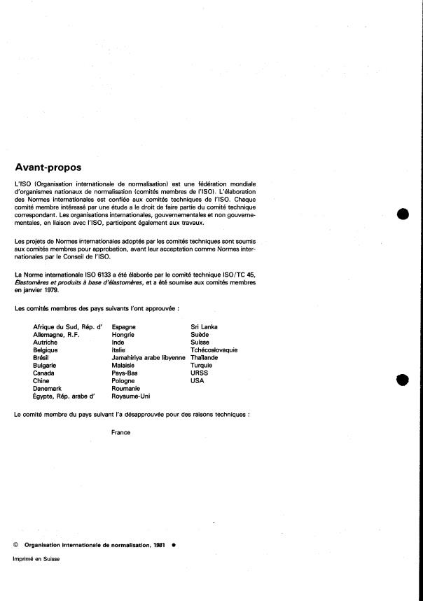 ISO 6133:1981 ISO 6133:1981 - Caoutchouc et plastiques -- Analyse des tracés multi-pics obtenus lors des déterminations de la résistance au déchirement et de la force d'adhérence - Page 2 preview